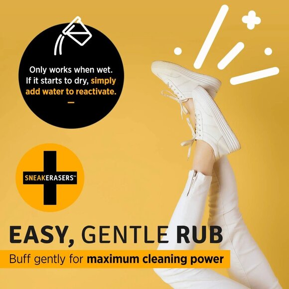 2-Pack SneakERASERS Pre-Moistened Instant Shoe & Sneaker Cleaner Sponge - Picture 4 of 4